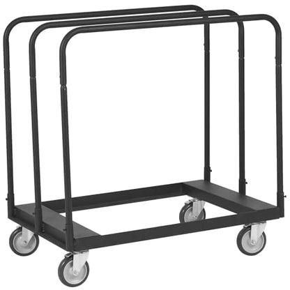 VEVOR Steel Panel Truck, 1500 LBS Panel Dolly Cart with 5" Swivel Casters and 36.02" x 24.02" Deck, Heavy-Duty Drywall Sheet Cart, Handling Wall - WoodArtSupply