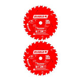 Freud D0624X Diablo 6-1/2-Inch 24-Tooth ATB Framing Saw Blade 5/8-Inch Arbor (4 Pack) Diablo