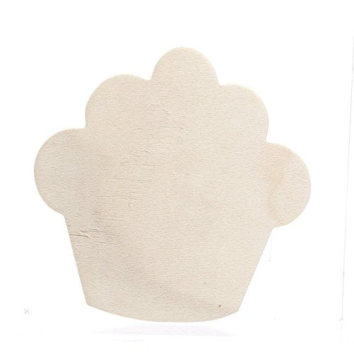 Pack of 24 Unfinished Wood Cupcake Cutouts by Factory Direct Craft - Blank Wooden DIY Muffin Treat Dessert Shapes for Scouts, Camps, Vacation Bible - WoodArtSupply