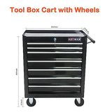 nifoti 7 Drawers Tool Cart on Wheels,Multifunctional Rolling Tool Chest Tool Storage,Drawers Rolling Tool Trolley Organizer Tool Case for nifoti