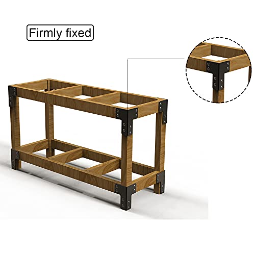 vikofan 8pcs Workbench Brackets Kit with Screws 4x4 4mmThickness Heavy Duty Corner Brackets Perfect for DIY Workbench Projects vikofan