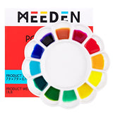 MEEDEN 12-Well Ceramic Paint Palette, Porcelain Paint Palette Tray, Artist Watercolor Mixing Palette, Palette for Acrylic, Watercolor, Gouache MEEDEN