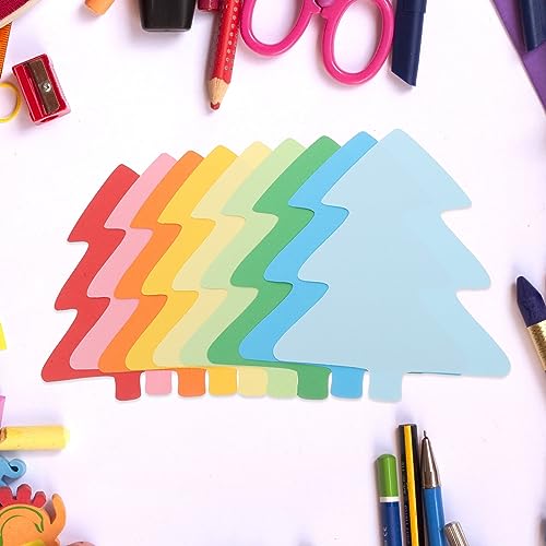 VOSAREA 72pcs Cartoon Tree Shaped Paper Cutouts Paper Cut Delicate Wall Paper Cutouts Decorative Paper Variety Decorations School Wall Decors Hand VOSAREA
