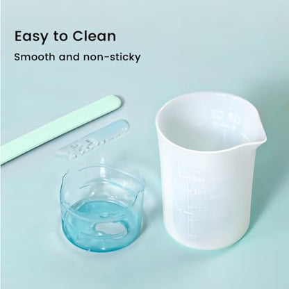 Resiners 36PCS Silicone Measuring Cups Tool Kit - 250ml/8oz &100ml Resin Mixing Cups, Silicone Stir Sticks Pipettes,Easy to Clean,Non-toxic, Durable - WoodArtSupply