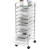 SimpleHouseware Utility Cart with 10 Drawers Rolling Storage Art Craft Organizer on Wheels, Metal Simple Houseware