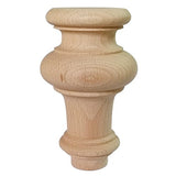 Btibpse 6" Wood Furniture Legs Unfinished Sofa Bun Feet for Cabinet, Chair, Loveseat, Ottoman, Dresser Foot Replacement Set of 4 Btibpse