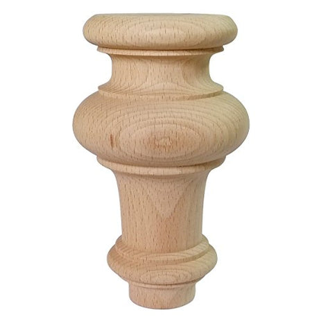 Btibpse 6" Wood Furniture Legs Unfinished Sofa Bun Feet for Cabinet, Chair, Loveseat, Ottoman, Dresser Foot Replacement Set of 4 Btibpse