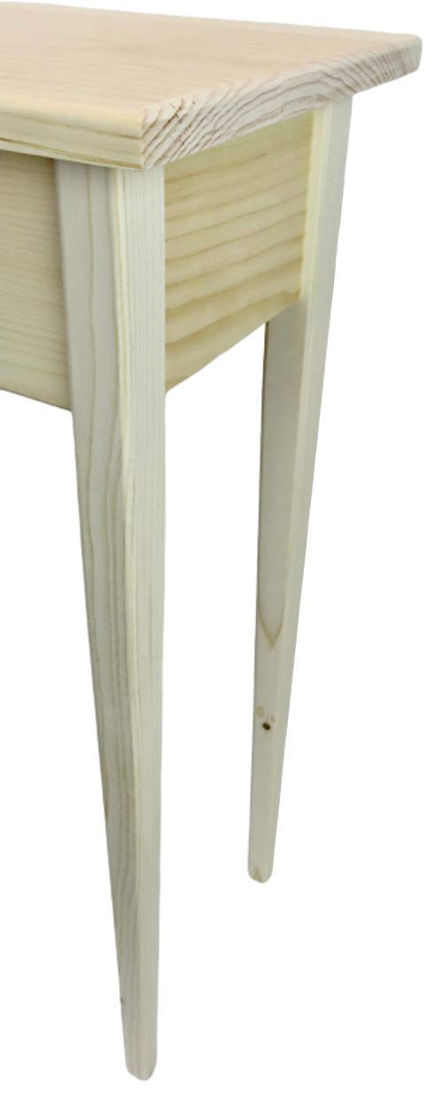 36" Unfinished Pine Console Sofa Table With Tapered Legs Generic