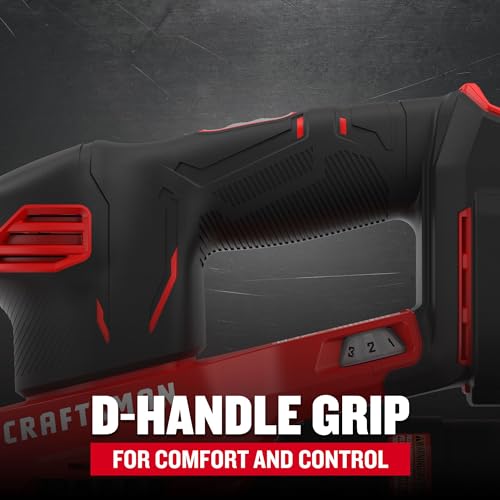 CRAFTSMAN 20V MAX Cordless Detail Sander, Tool Only (CMCW221B), Red Craftsman