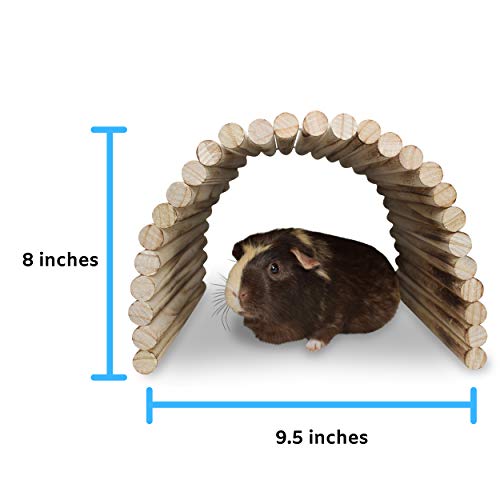 Flexible Wood Hideout - Extra Large - House, Tunnel, Ramp, Bridge, Tube for Guinea Pigs, Ferrets, Hedgehogs, Chinchillas, Small Rabbits, and Other Pulse Brands
