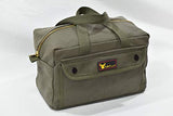 G & F Products Government Issued Style Mechanics Heavy Duty Tool Bag with Brass zipper and side pockets, tool bag for cars, drill, garden, and G & F Products