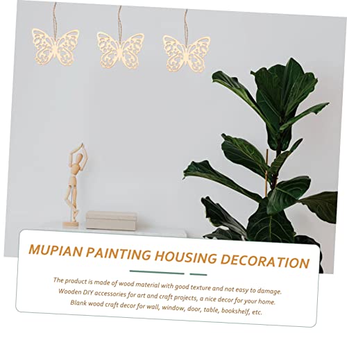 ABOOFAN 50 Sets Household Wood Crafts Party Supplies Spring Unfinished predrilled Listing Ornaments Wooden Pieces Spring Ornaments Christmas Tree ABOOFAN