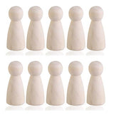 MAGICLULU 10pcs Wooden Pegs Unfinished Wooden Peg Doll Blank Unfinished Wood Peg Doll Bodies Little Peg People Peg Dolls Wood Doll Wood Trim Wooden MAGICLULU
