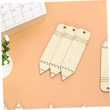Tofficu 10pcs Wooden Blank Pencil Shaped Bookmark Tag Bookmarks Unpainted Wood Bookmark Hollow Bookmark for DIY Unpainted Unfinished DIY Bookmark DIY Tofficu