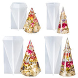 LET'S RESIN Ring Cone Resin Molds,4 Pcs Ring Holder Silicone Molds for Epoxy Resin, Ring Cone Pyramid Silicone Resin Molds for DIY Ring Stand, Ring LET'S RESIN