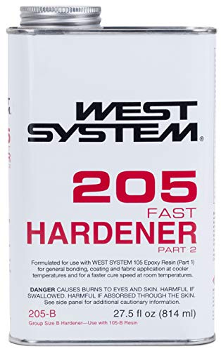 WEST SYSTEM 105B Epoxy Resin (126.6 fl oz) Bundle with 205B Fast Epoxy Hardener (27.5 fl oz) and 300 Mini Pumps Epoxy Metering 3-Pack Pump Set (3 - WoodArtSupply