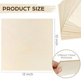 LotFancy Basswood Sheets, 12 Pack, 12 x 12 x 1/16 Inch, Plywood Sheets with Smooth Surfaces, 1.5mm Craft Wood Board for Laser Cutting, DIY LotFancy