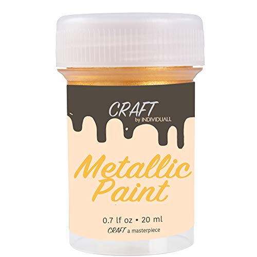 CRAFT Metallic Acrylic Paint Set - 8 Colors: Multi, Gold, Silver, Bronze, Copper - Shiny Metallic Effect - Premium Acrylic Paint - Extreme High Metal - WoodArtSupply