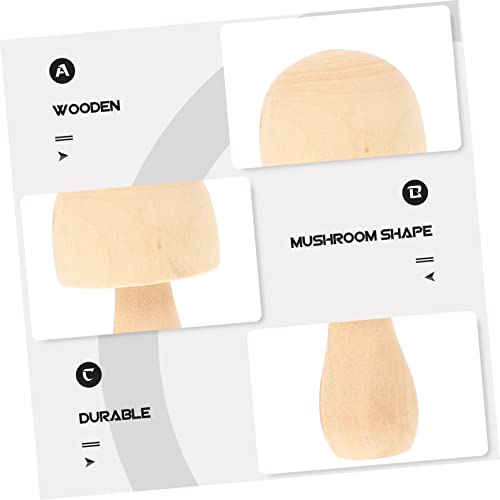 TEHAUX 30 Pcs DIY Wooden Ornaments Unfinished Mushrooms Figures Unfinished Wood Craft Unfinished Wooden Pegs Mushroom Ornaments Unfinished Wood Peg TEHAUX