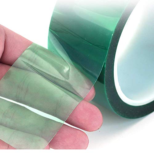MISSYOUNG Resin Tape for Epoxy Resin Molding, Thermal Adhesive Tape Green Polyester HighTempeprature Masking Tape Green High Heat PET Tape for MISSYOUNG