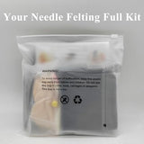 Feltsky Hedgehog Needle Felting Kit for Beginners Easy Steps to Make with Everything, Christmas for Mom, Grandma, Kids Feltsky