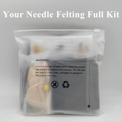 Feltsky Hedgehog Needle Felting Kit for Beginners Easy Steps to Make with Everything, Christmas for Mom, Grandma, Kids
