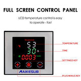 MAIKESUB Hat Heat Press Machine 6x3.2Inch Curved Element Cap Heat Press Clamshell Design Heat Press for Hats Rigid Steel Frame No Stick Digital LCD MAIKESUB