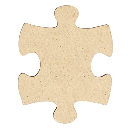 100 Blank Wooden Puzzle Pieces for Crafts, DIY Art Projects, Unfinished Customizable Jigsaw Wood Puzzle to Draw On