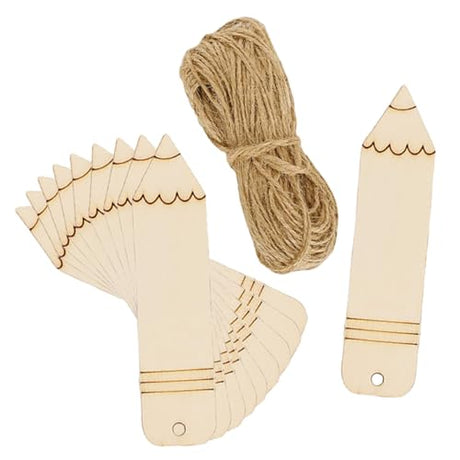 Operitacx 10pcs Wooden Wooden Bookmark Supplies Bookmark Pencil Blank Decorations tag Wooden Blank Bookmark Blank Bookmarks Unfinished Wood Bookmarks Operitacx