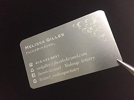 50 Pack Thick Aluminum Business Card Blanks, Metal Plaque Blank 0.5mm Laser Engraving Material, Sublimation, CNC, Base Plate Multipurpose (Mixed) Malayan Products