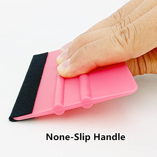 CCyanzi 4inch Vinyl Squeegee Tool Window Film Squeegee Decal Scraper Sign-Making Graphic Wallpaper Application, Felt Edge Protection Prevents CCyanzi