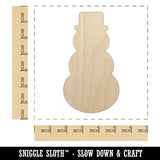 Snowman Winter Christmas Solid Unfinished Wood Shape Piece Cutout for DIY Craft Projects - 1/4 Inch Thick - 6.25 Inch Size Sniggle Sloth