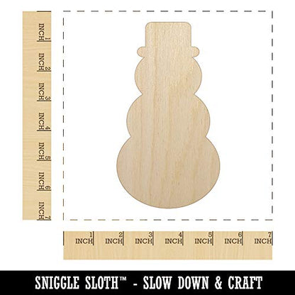 Snowman Winter Christmas Solid Unfinished Wood Shape Piece Cutout for DIY Craft Projects - 1/4 Inch Thick - 6.25 Inch Size - WoodArtSupply