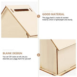 Kisangel 15 pcs Paintable Piggy Bank Unfinished Wooden Houses for Crafts Paint Birdhouse Change DIY Saving House for Money Crafting Banks Kisangel