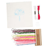 VILLCASE 4 Sets Cross Stitch Plant Embroidery Beginner Kit Kits Ring Accessories Unfinished Embroidery Decor Embroidery Kit Stitching Supply Toolkit VILLCASE