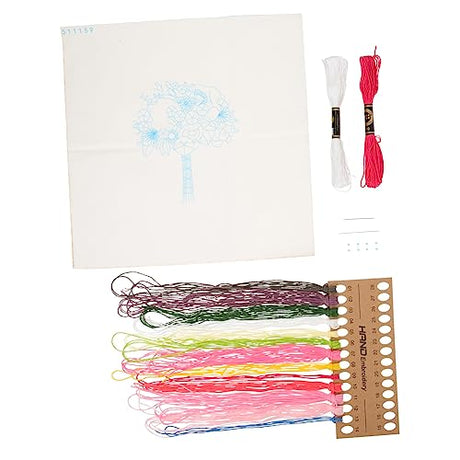 VILLCASE 4 Sets Cross Stitch Plant Embroidery Beginner Kit Kits Ring Accessories Unfinished Embroidery Decor Embroidery Kit Stitching Supply Toolkit VILLCASE