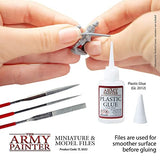 The Army Painter Miniature and Model Files - 3-Piece Diamond Small Metal File Set of Round File, Flat File and Triangular Metal File - Needle File The Army Painter