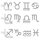 Aleks Melnyk #122 Metal Stencil, Zodiac Symbols 1.2 inch, Astrological, Astrology, Horoscope, Template for Wood Burning, Crafts, Engraving, 12 Zodiac - WoodArtSupply