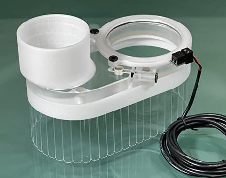Clear Dust boot/shoe for Onefinity CNC milling machine + LED light ring - 65mm router body diameter - 2-1/4" Shop vac or 2-1/2 vacuum flex hose Generic