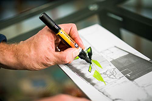 MOLOTOW ONE4ALL Acrylic Twin Pump Marker, 1.5mm and 4mm Nibs, Gold, 1 Each (227.506) MOLOTOW