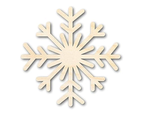 Unfinished Wood Snowflake Shape | Winter Decor | DIY Craft Cutout | up to 24" DIY 8" / 1/4" 24 Hour Crafts