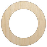 Circle Outline Unfinished Wood Shape Piece Cutout for DIY Craft Projects - 1/8 Inch Thick - 6.25 Inch Size Sniggle Sloth
