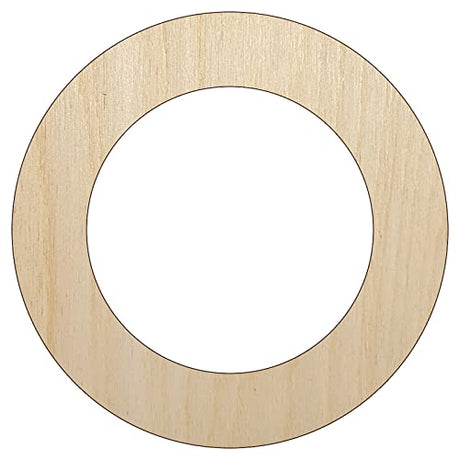 Circle Outline Unfinished Wood Shape Piece Cutout for DIY Craft Projects - 1/8 Inch Thick - 6.25 Inch Size Sniggle Sloth