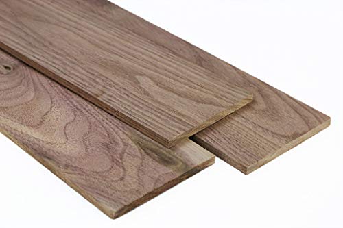 Pack of 2 Black Walnut Boards 1/4” Thick, Up to 8” Wide, 24” Long. You Choose Width. Thin Hardwood Lumber by Wood-Hawk (1/4 x 6 x 24) Wood-Hawk