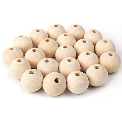 40 PCS Wooden Rings for Crafts, 55mm,30mm Unfinished Smooth Wood