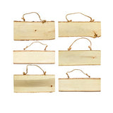 6-Pack Wood Signs Basswood Rectangle Plaque Wooden Slice for Crafts Burning Carving (4x10x0.42 in) Cregugua