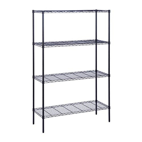 Honey Can Do 4-Tier Adjustable Shelving Unit with 350-lb Shelf Capacity, Black SHF-05225 Black Honey-Can-Do