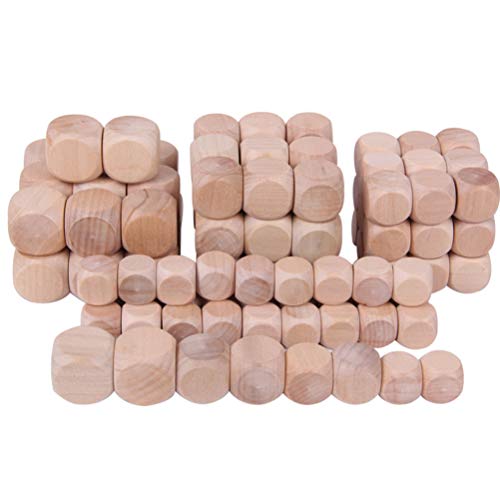 SUPVOX Blank Dice Dice 20pcs Blank Wood Dice Cubes Crafts Wooden Cubes Wood Square Blocks Square Wooden Blocks for DIY Crafts Making Painting (25mm) - WoodArtSupply