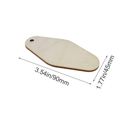 Nwsrayu Blank Wooden Tags Hotel Keychains Bulk Vintage Motel Keychain DIY Craft Wood tags Thanksgiving Christmas Birthday Party Decor(20) Nwsrayu