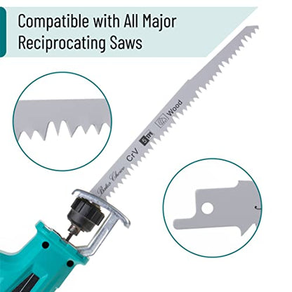 Bates- Wood Pruning Reciprocating Saw Blades, 9 Inch, 3 Pack, Sawzall Blades, Reciprocating Saw Blades, Sawzall Pruning Blades, Pruning Blade for - WoodArtSupply